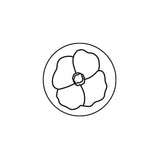 Herbin Round Wax Seal Pansy - Cafe Supply
