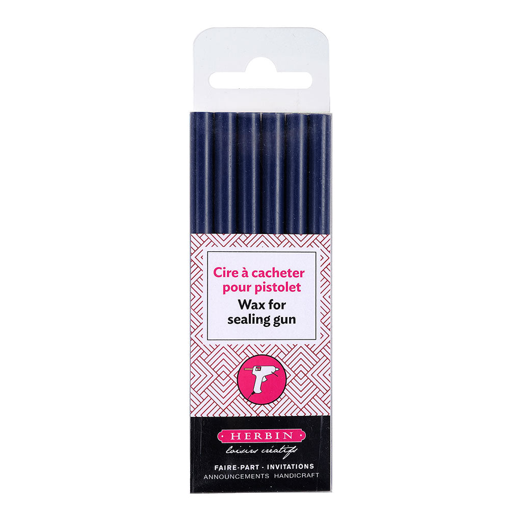 Herbin Wax Gun Sticks Dark Blue, Pack of 6 - Cafe Supply