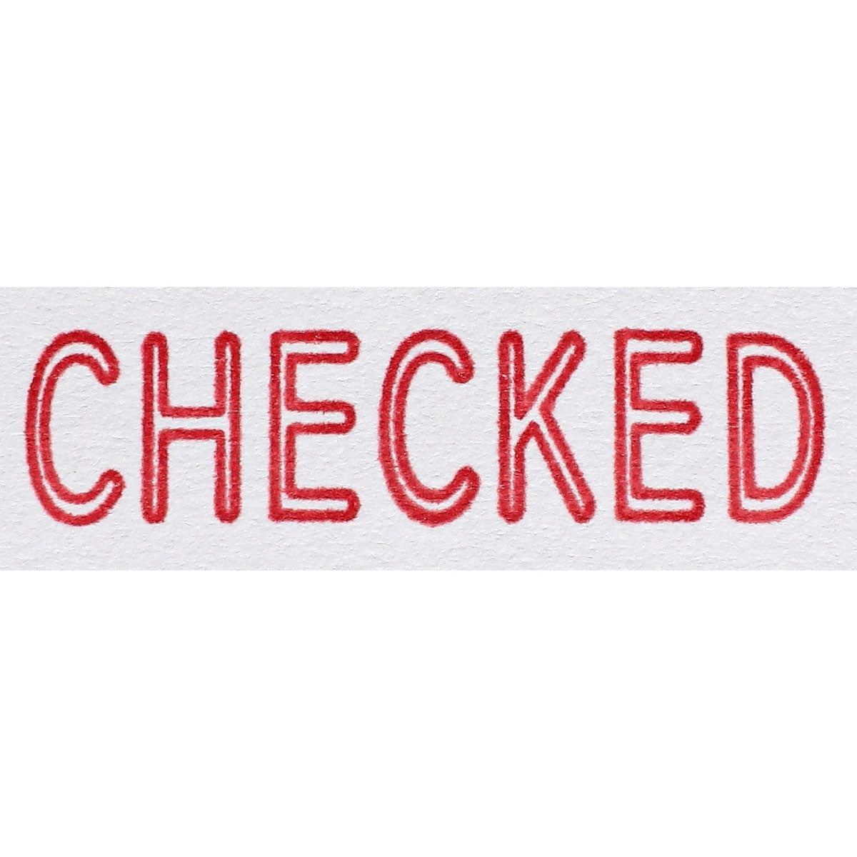 Dixon Stamp 022 Checked Red Pre Inked - Cafe Supply