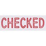Dixon Stamp 022 Checked Red Pre Inked - Cafe Supply