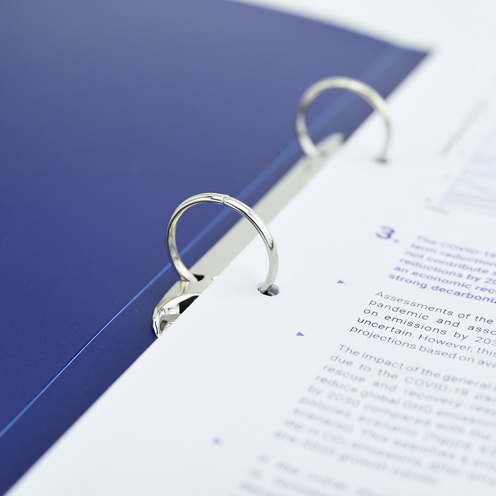 Rapesco Germ-Savvy Antibacterial A4 PP Ring Binder 2/25 Blue - Cafe Supply