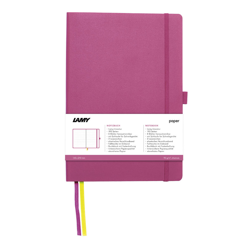 Lamy Notebook Fountain Pen Gift Set A5 Soft Cover Pink - Cafe Supply