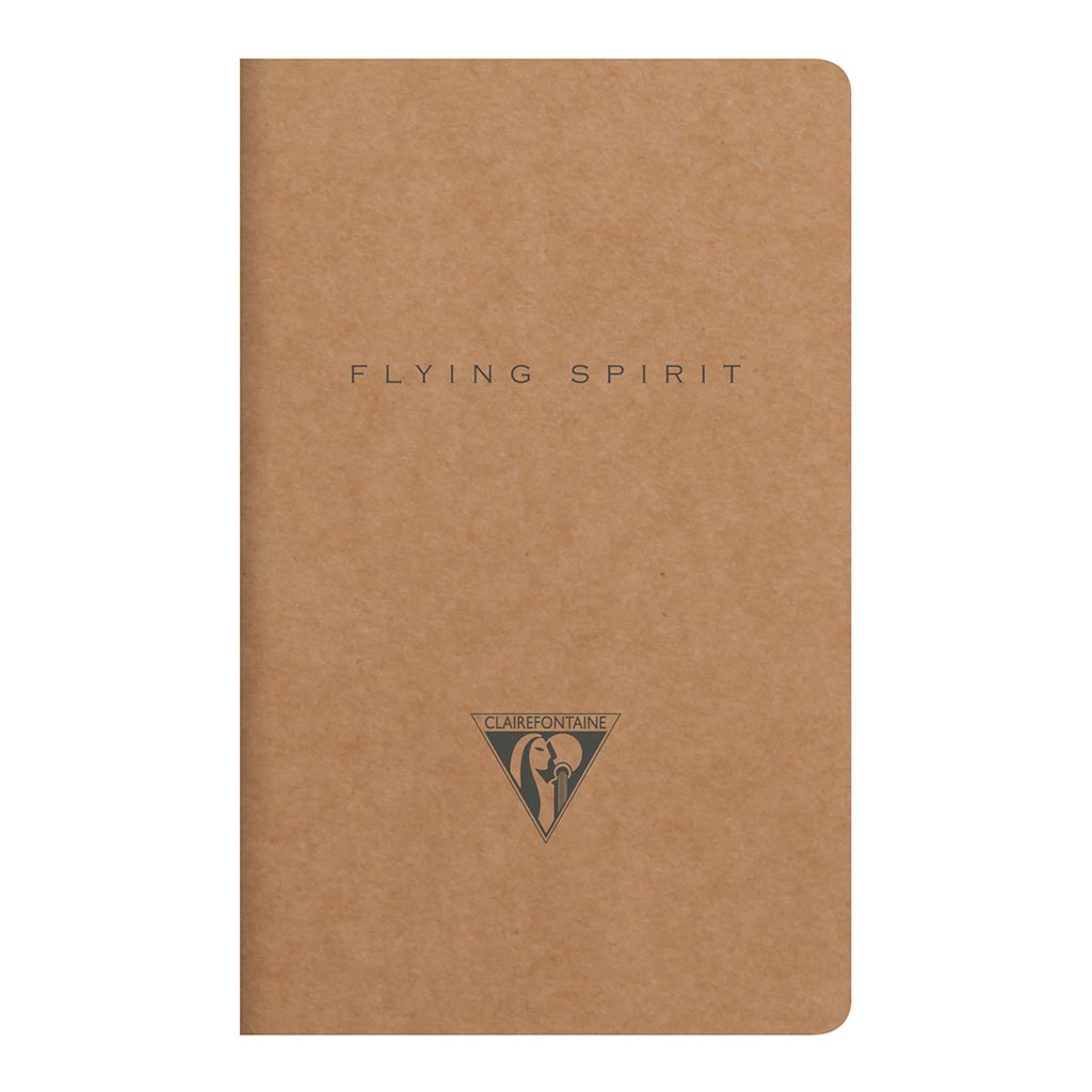 Flying Spirit Sewn Notebook 7.5x12cm Kraft - Cafe Supply