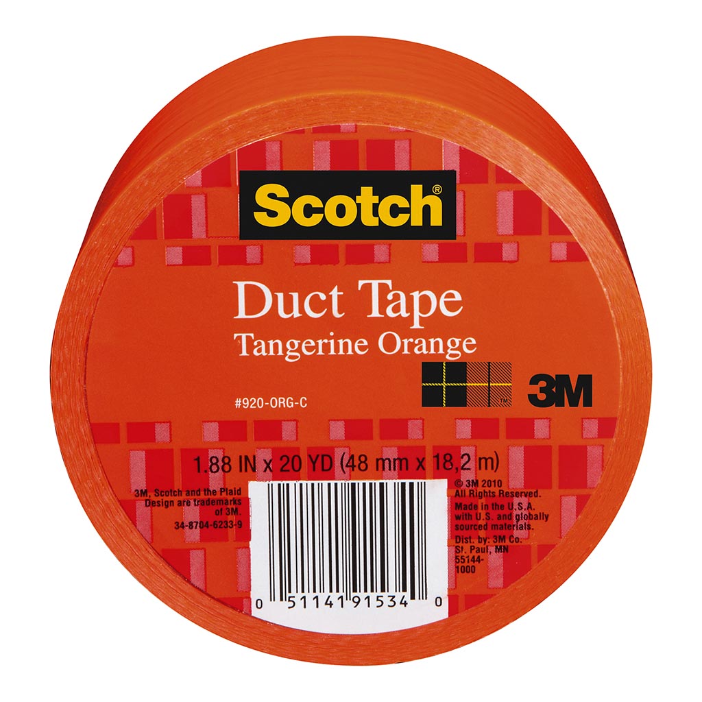 Scotch Duct Tape 920-ORG 48mm x 18.2m Tangerine Orange - Cafe Supply