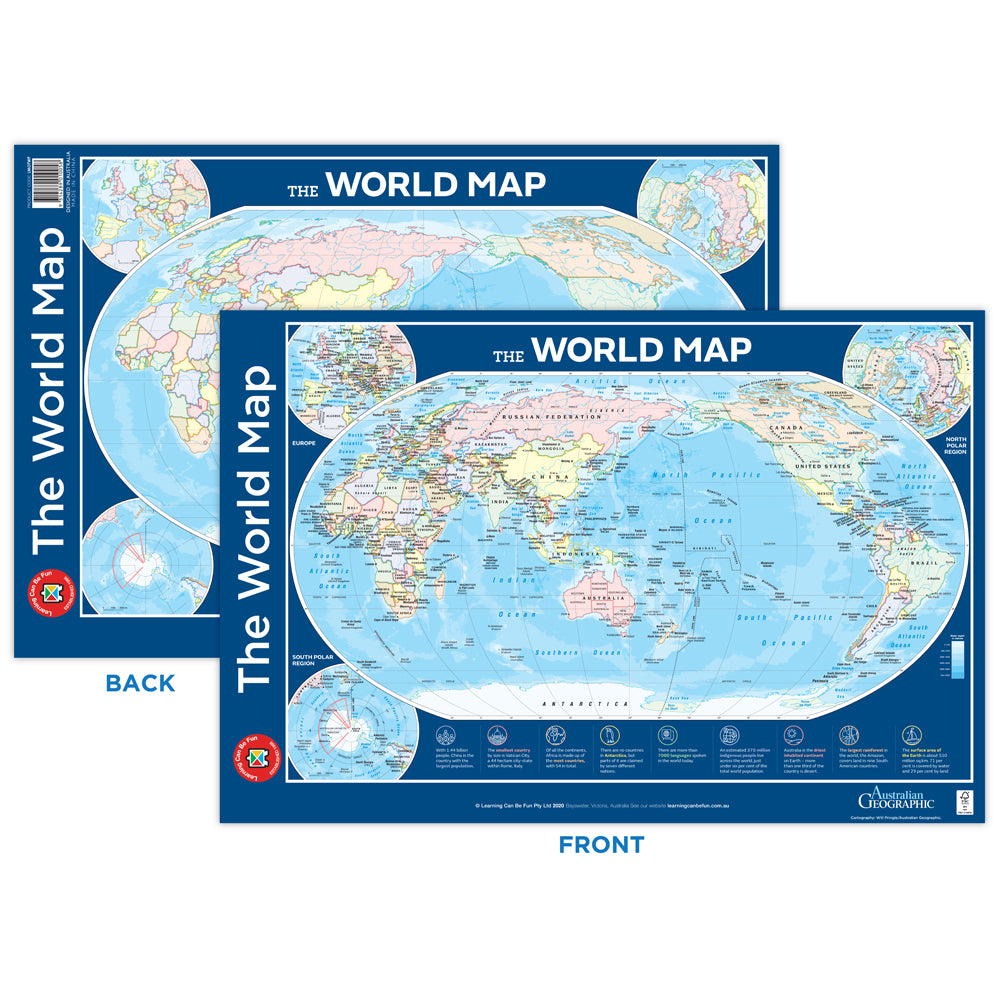 LCBF The World Map Poster - Cafe Supply