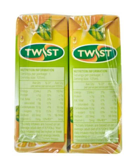 Twist Fruit Drink Orange & Mango 8pk