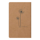 Flying Spirit Sewn Notebook 7.5x12cm Kraft - Cafe Supply