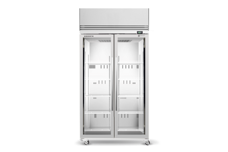 Skope SKFT1000N-A 2 Glass Door Upright Display or Storage Freezer