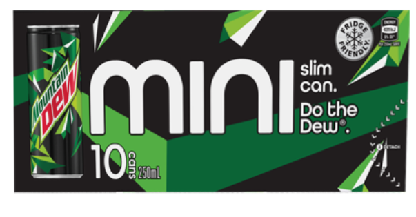 Mountain Dew Mini Soft Drink Cans 10 x 250ml - Cafe Supply