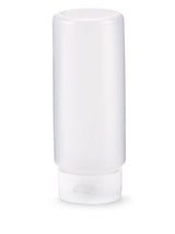 12-ounce Traex® Color Mate clear squeeze dispenser with FlowCut™ cap - Cafe Supply