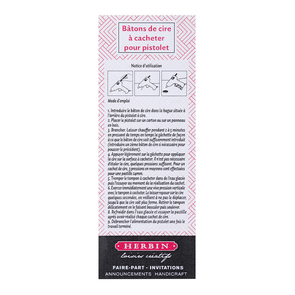 Herbin Wax Gun Sticks White, Pack of 6 - Cafe Supply