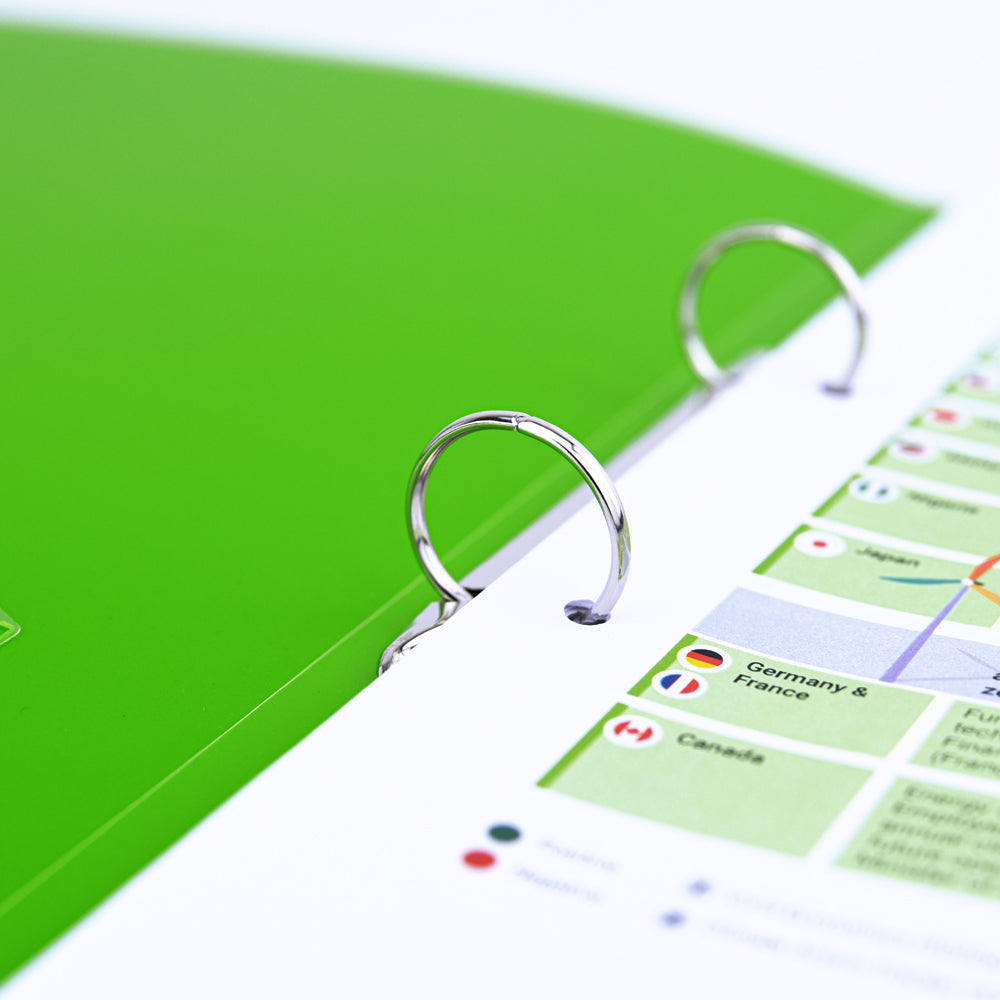 Rapesco Germ-Savvy Antibacterial A4 PP Ring Binder 2/25 Green - Cafe Supply