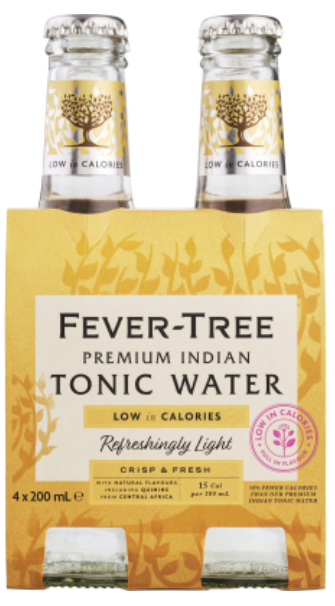 Fever-Tree Premium Indian Tonic Water 4 x 200ml - Cafe Supply