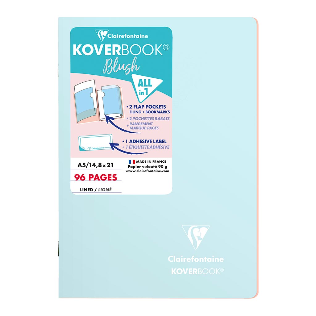 Koverbook Blush A5 Lined Ice Blue - Cafe Supply