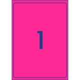Avery Shipping Label L7167FP Flo Pink Laser 199.6 X 289.1mm 1up 25 Sheets - Cafe Supply
