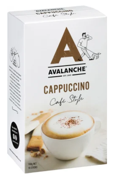 Avalanche Cappuccino Coffee Sticks 10 x 16g