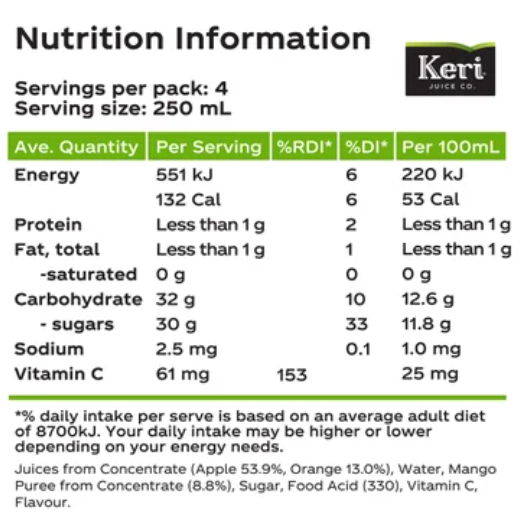 Keri Favourites Apple Orange & Mango Fruit Drink 1l - Cafe Supply