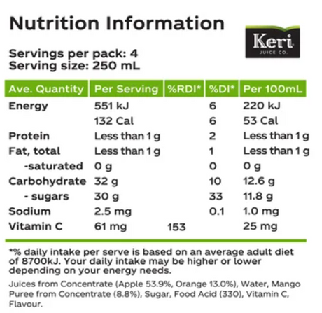 Keri Favourites Apple Orange & Mango Fruit Drink 1l - Cafe Supply