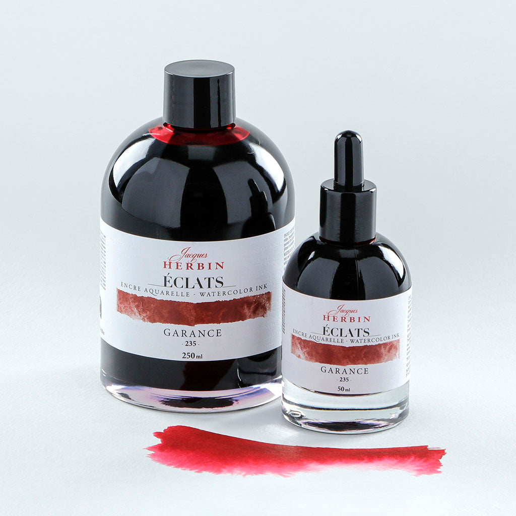 Jacques Herbin Eclats Watercolour Ink 235 Madder 50ml - Cafe Supply