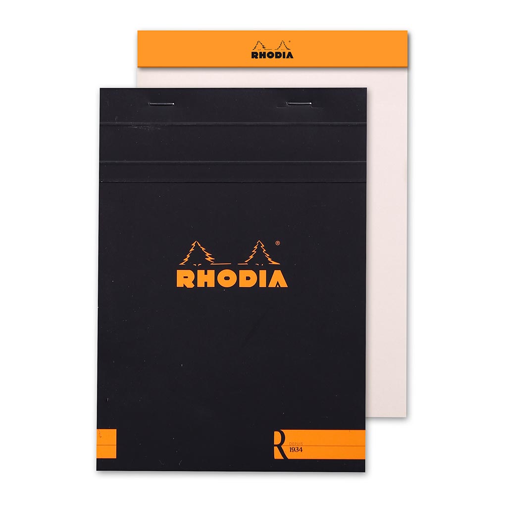 Rhodia le R Pad No. 16 A5 Blank Black - Cafe Supply
