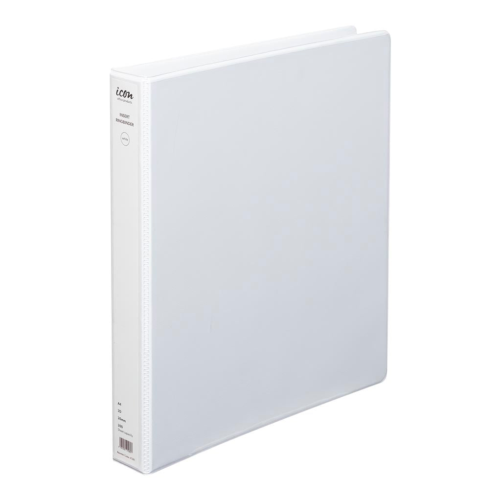 Icon Insert Binder A4 2D 26mm White - Cafe Supply
