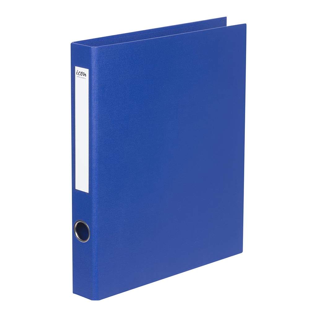 Icon Ringbinder Linen A4 2D 26mm Royal Blue - Cafe Supply