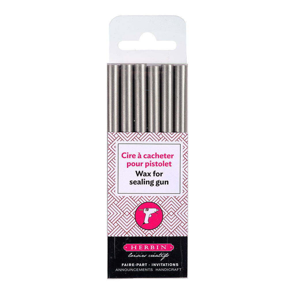 Herbin Wax Gun Sticks Silver, Pack of 6 - Cafe Supply