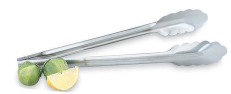 12-inch heavy-duty 20-gauge stainless steel utility tong - Cafe Supply