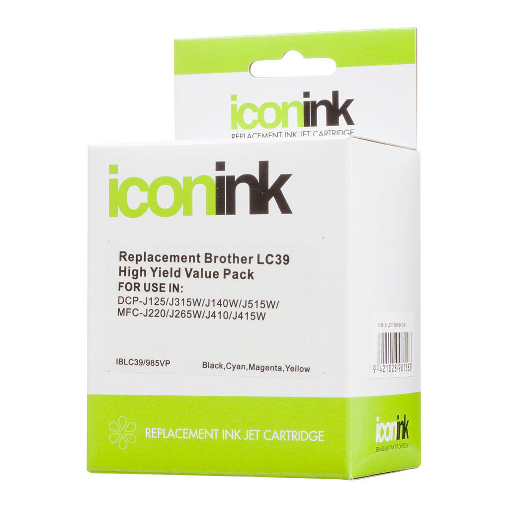 Icon Compatible Brother LC39 BCMY Ink Value Pack - Cafe Supply