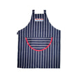 Butchers Stripe Apron Navy/White Stripe - Cafe Supply