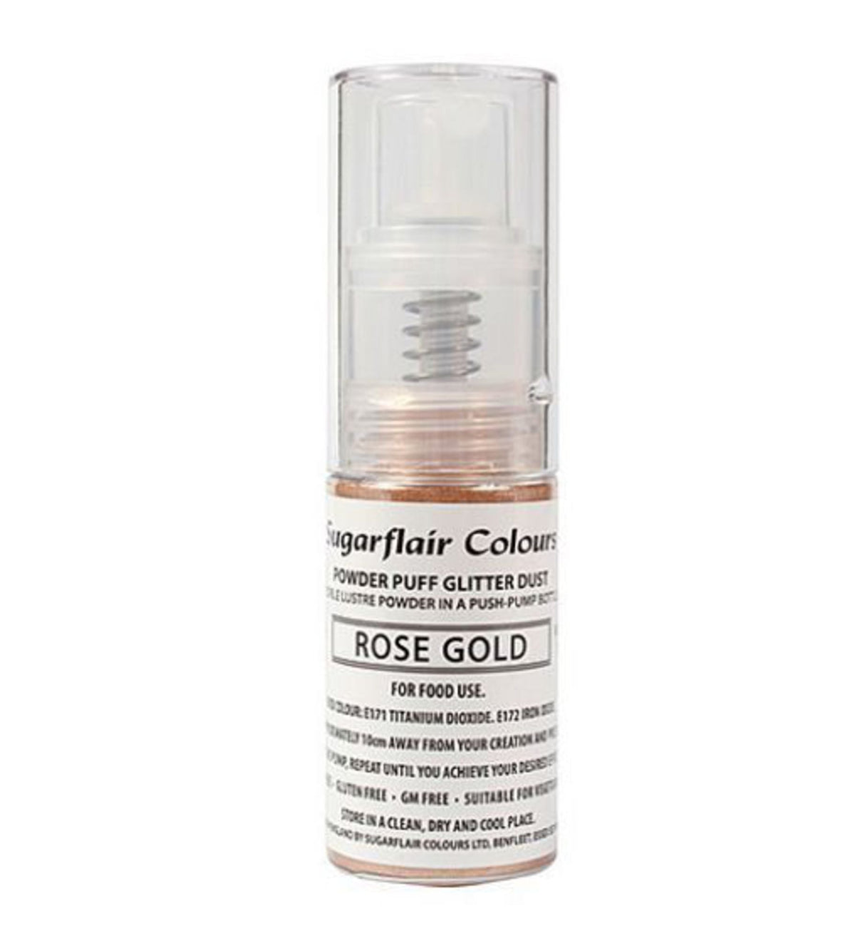 Sugarflair Edible Rose Gold Lustre (Pump) 10g - Cafe Supply