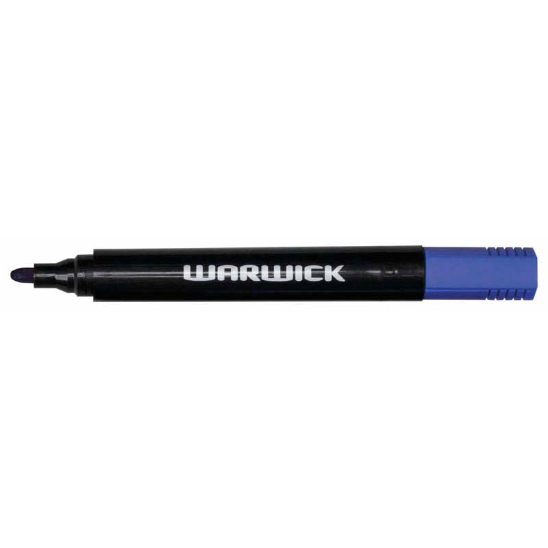 Warwick Marker Blue Bullet Tip Permanent Box 12