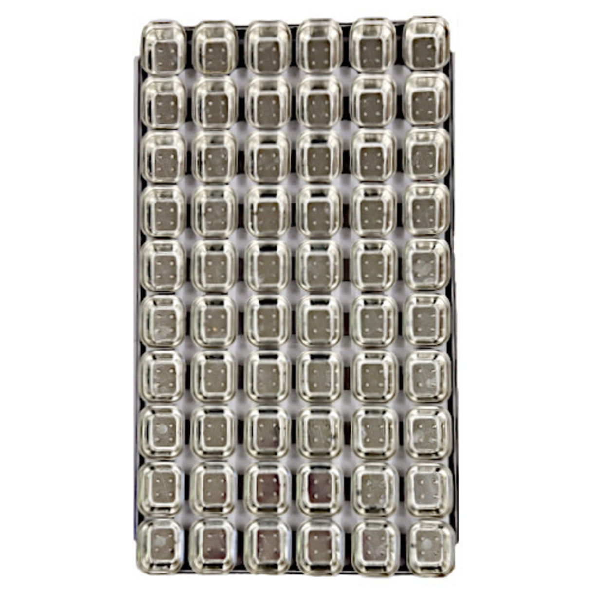Palletized Pie Tins, (60) x 2 Bite 25.6mm, Tray size 720x415mm - Cafe Supply