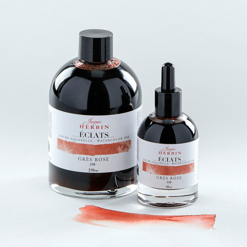Jacques Herbin Eclats Watercolour Ink 230 Pink Sandstone 50ml - Cafe Supply