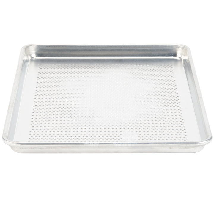 Half-size Wear-Ever® heavy-duty perforated aluminum sheet pan with natural finish - Cafe Supply