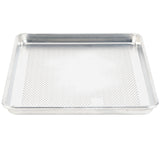 Half-size Wear-Ever® heavy-duty perforated aluminum sheet pan with natural finish - Cafe Supply