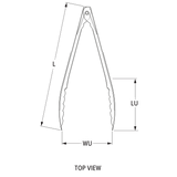 16-inch heavy-duty stainless steel utility tongs