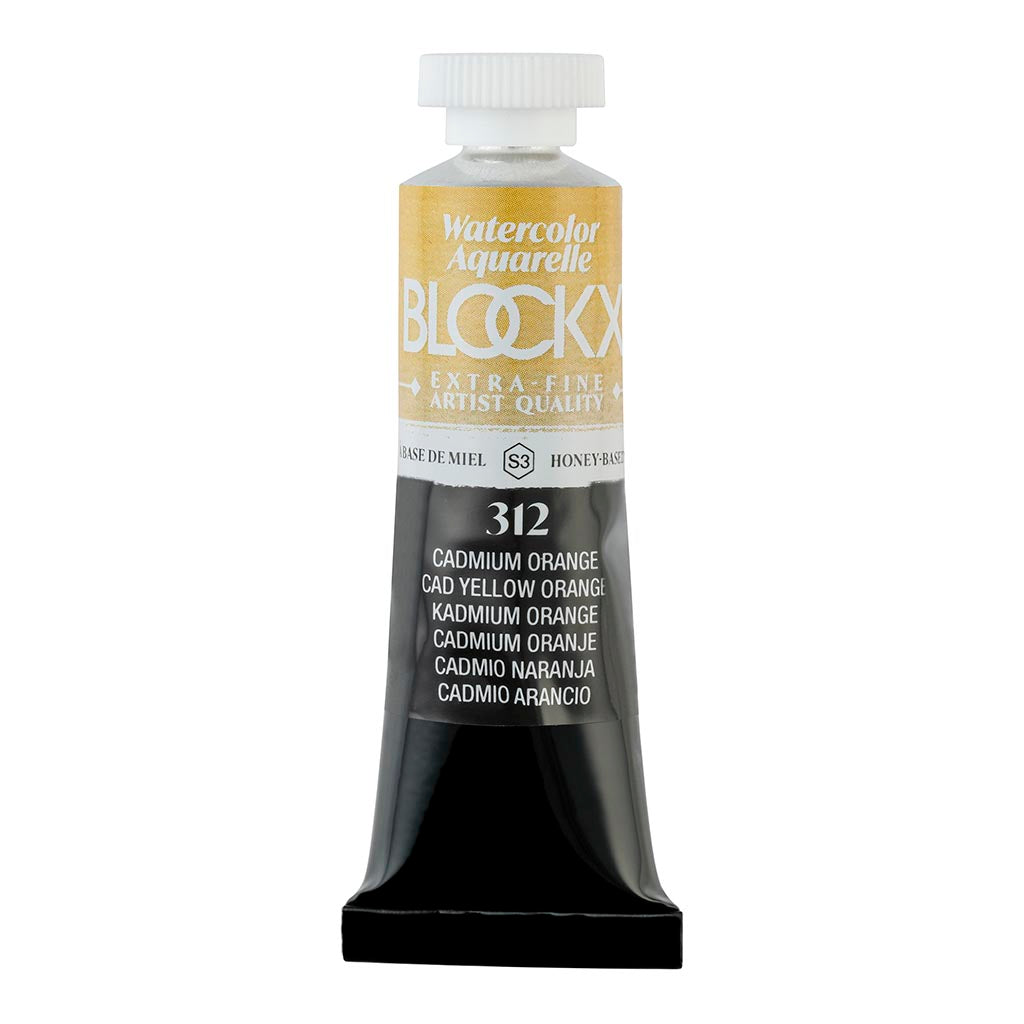 BLOCKX Watercolour Tube 15ml S3 312 Cadmium Yellow Orange - Cafe Supply