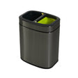 10L Rectangular Titanium Recycling Bin - Cafe Supply
