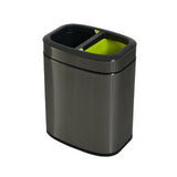 10L Rectangular Titanium Recycling Bin - Cafe Supply