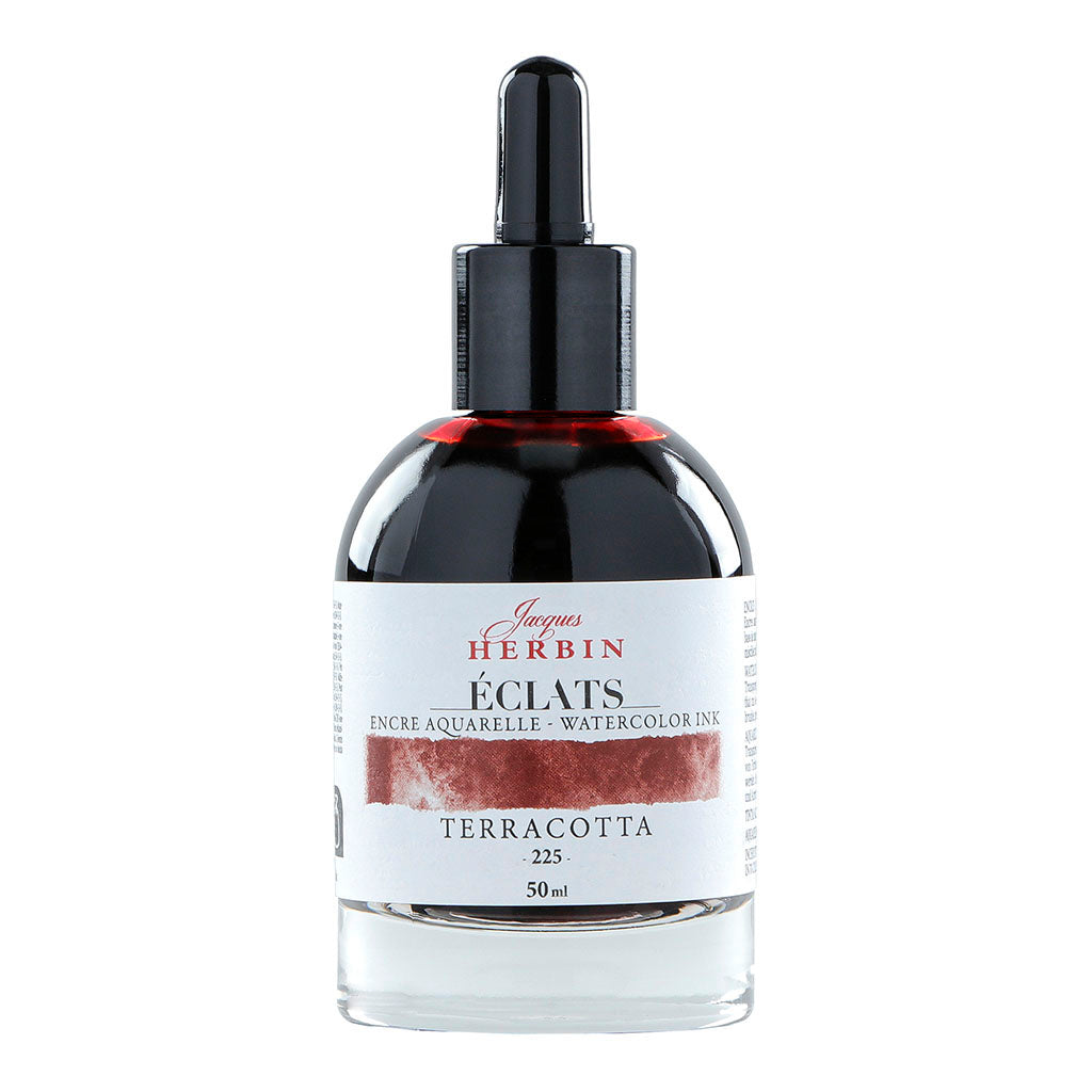 Jacques Herbin Eclats Watercolour Ink 225 Terracotta 50ml - Cafe Supply