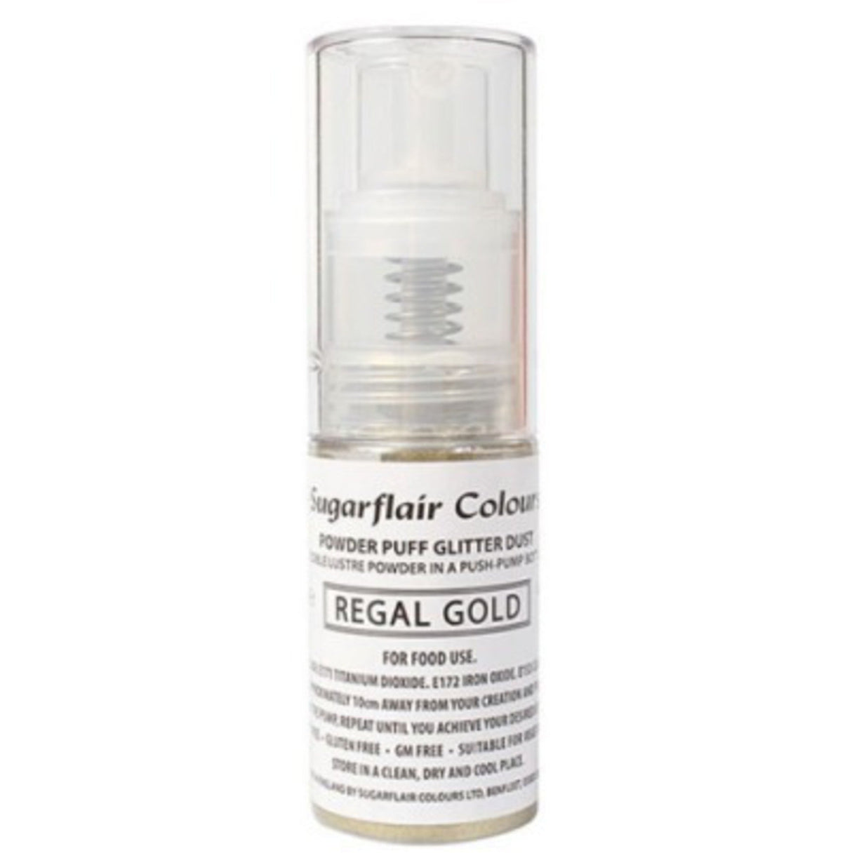 Sugarflair Edible Regal Gold Lustre (Pump) 10g - Cafe Supply