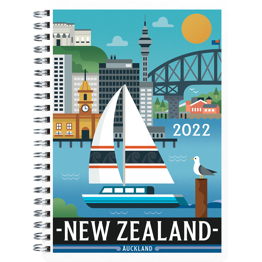 Collins Diary A53 Cities Wiro PP With Note Pad Even Year - Cafe Supply