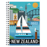 Collins Diary A53 Cities Wiro PP With Note Pad Even Year - Cafe Supply