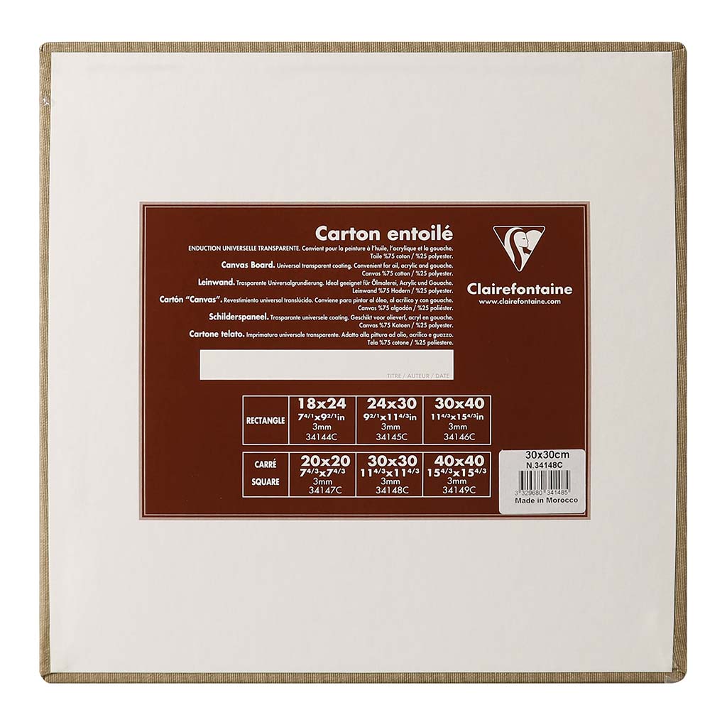 Clairefontaine Canvas Board Natural 30x30cm - Cafe Supply