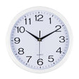 Italplast Quartz Wall Clock 30cm White, White Trim - Cafe Supply