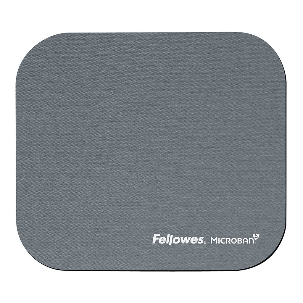 Fellowes Mouse Pad with Microban Silver - Cafe Supply