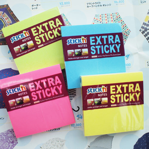 Stick'n Note Extra Sticky 76x76mm 90 Sheet Neon Magenta - Cafe Supply