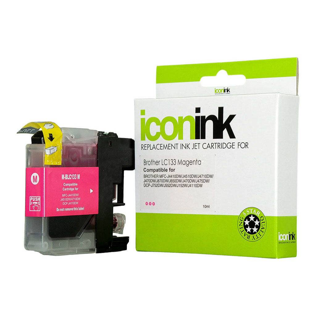 Icon Compatible Brother LC133 Magenta Ink Cartridge - Cafe Supply