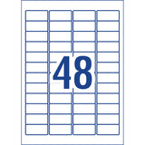 Avery Ultra Resistant ID Label L7911 White Laser 45.7x21.2mm 48up 10 Sheets - Cafe Supply